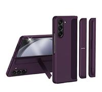 TECHGEAR Galaxy Z Fold 6 Phone Case, [Interchangeable S-Pen Holder/Kickstand] [Screen Protector Case] Ultra-thin Hard PC Bumper Full Protective Cover for Samsung Galaxy Z Fold 6 5G (Purple)