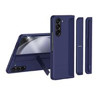 TECHGEAR Galaxy Z Fold 6 Phone Case, [Interchangeable S-Pen Holder/Kickstand] [Screen Protector Case] Ultra-thin Hard PC Bumper Full Protective Cover for Samsung Galaxy Z Fold 6 5G (Blue)