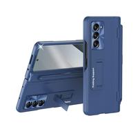 TECHGEAR Galaxy Z Fold 6 Screen Protector Case [Tough] Slim Phone Case with Hinge Protection, S-Pen Holder & Stylus, Built-in Glass Screen Protector & Kickstand for Samsung Galaxy Z Fold 6 5G (Blue)