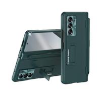 TECHGEAR Galaxy Z Fold 6 Screen Protector Case [Tough] Slim Phone Case with Hinge Protection, S-Pen Holder & Stylus, Built-in Glass Screen Protector & Kickstand for Samsung Galaxy Z Fold 6 5G (Green)