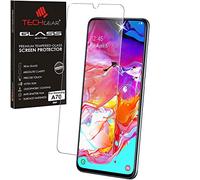 TECHGEAR GLASS Edition Compatible with Samsung Galaxy A70, Tempered Glass Screen Protector Cover [2.5D Round Edge] [9H Hardness] [Crystal Clarity] [Scratch-Resistant] [No-Bubble]