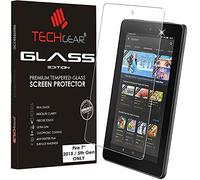 TECHGEAR GLASS Edition fits OLD Amazon Fire 7" Tablet (2015 Edition / 5th Gen) - Genuine Tempered Glass Screen Protector Guard Cover (Not for 7th Generation / 2017 Release Fire 7" tablet!)