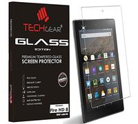 TECHGEAR GLASS Edition fits Previous Generation Amazon Fire HD 8" Tablet (2015-2018) - Genuine Tempered Glass Screen Protector Cover Compatible with Amazon Fire HD 8 8th 7th 6th 5th Generations ONLY