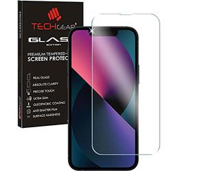 TECHGEAR GLASS Edition for iPhone 16e 2025, iPhone 14, iPhone 13/13 Pro 6.1" Tempered Glass Screen Protector Cover [2.5D Round Edge] [9H Hardness] [Crystal Clarity] [Scratch-Resistant] [No-Bubble]