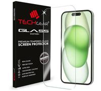 TECHGEAR GLASS Screen Protector for iPhone 16 Plus/iPhone 15 Plus 6.7", Tempered Glass Screen Protector Cover [2.5D Round Edge] [9H Hardness] [Crystal Clarity] [Scratch-Resistant] [No-Bubble]