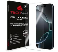 TECHGEAR GLASS Screen Protector for iPhone 16 Pro (2024), iPhone 17 & iPhone 17 Pro (2025) 2.5D Round Edge, 9H Hardness, Crystal Clear, Scratch Resistant, No-Bubble