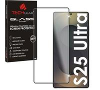 TECHGEAR Glass Screen Protector for Samsung Galaxy S25 Ultra 5G, Full Tempered Glass Screen Protector Cover [Finger ID] [Full Glue] [Crystal Clarity] [Scratch-Resistant] [Max Coverage]