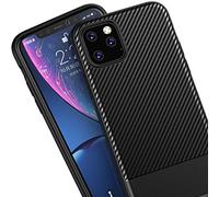 TECHGEAR iPhone 11 Pro Case, Flexible Shockproof TPU Slim Fit Case Cover - Carbon Fibre Design Soft Flexible Protective Shell Guard Case Designed for Apple iPhone 11 Pro 5.8"