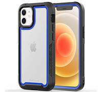 TECHGEAR iPhone 12 Mini Tough Case, [Fusion Armour] Premium Slim Hybrid Tough Rugged Protective Bumper Case Heavy Duty Protection with Screen Frame Designed For iPhone 12 Mini 5.4" - Blue