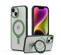 TECHGEAR iPhone 14 Plus Stand Case [Fusion Armour Ring] Premium Hybrid Tough Rugged Protective Magnetic Kickstand Case, Compatible with MagSafe Case for iPhone 14 Plus 6.7" - Green
