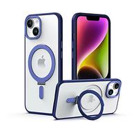 TECHGEAR iPhone 14 Stand Case [Fusion Armour Ring] Premium Hybrid Tough Rugged Protective Magnetic Kickstand Case, Compatible with MagSafe Case for iPhone 14 6.1" - Navy Blue