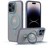 TECHGEAR iPhone 15 Pro Max Stand Case [Fusion Armour Ring] Premium Hybrid Tough Rugged Protective Magnetic Kickstand Case, Compatible with MagSafe Case for iPhone 15 Pro Max 6.7" - Light Blue