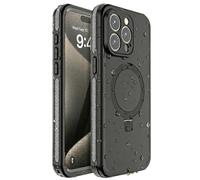 TECHGEAR iPhone 15 Pro Max Waterproof Case with Stand & Grip - IP68 Underwater Phone Case, 360° Shockproof Rugged Cover, MagSafe Compatible, Built-in Screen Protector for Swimming Beach Outdoor Use