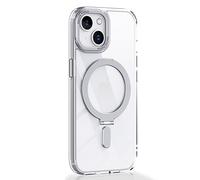 TECHGEAR iPhone 15 Stand Case [Fusion Armour Ring] Premium Hybrid Tough Rugged Protective Magnetic Kickstand Case, Compatible with MagSafe Case for iPhone 15 6.1" - Clear