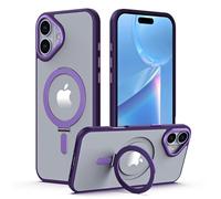 TECHGEAR iPhone 16 Plus Stand Case [Fusion Armour Ring] Premium Hybrid Tough Rugged Protective Magnetic Kickstand Case, Compatible with MagSafe Case for iPhone 16 Plus 6.7" - Purple