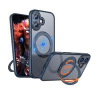 TECHGEAR iPhone 17 Case 6.3" with Magnetic Ring Kickstand, Slim Tough Shockproof Armour, Clear Back, Camera & Screen Protection, MagSafe - Compatible for iPhone 17 - Blue