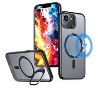 TECHGEAR iPhone 17e / 16e Kickstand Magnetic Case - Tough Rugged Protective Stand Phone Case, MagSafe Compatible Slim Hybrid Cover for iPhone 16e / 17e - Black