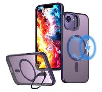 TECHGEAR iPhone 17e / 16e Kickstand Magnetic Case - Tough Rugged Protective Stand Phone Case, MagSafe Compatible Slim Hybrid Cover for iPhone 16e / 17e - Purple