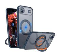 TECHGEAR iPhone Air Case 6.5" with Magnetic Ring Kickstand, Slim Tough Shockproof Armour, Clear Back, Camera & Screen Protection, MagSafe - Compatible for iPhone Air - Blue