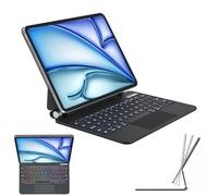 TECHGEAR Magic Keyboard for Apple iPad Air 11" (M3 2025/M2 2024, Air 5th/4th Gen, Magnetic Floating Stand, Precision Multi-Touch Trackpad, 7 Color Backlight, QWERTY for iPad Pro 11" (4th/3rd/2nd/1st)
