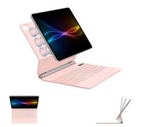 TECHGEAR Keyboard Case for Apple iPad Air 11" 2026 (M4), 2025 (M3), 2024 (M2) - Magnetic Floating Stand, Trackpad, 7-Colour Backlit QWERTY for iPad Air 10.9" 5th/4th Gen, iPad Pro 11" 4th/3rd/2nd/1st