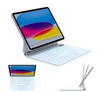 TECHGEAR Keyboard Case for Apple iPad Air 11" (M3 2025/M2 2024, Air 5th/4th Gen, Magnetic Floating Stand, Precision Multi-Touch Trackpad, 7 Color Backlight, QWERTY for iPad Pro 11" (4th/3rd/2nd/1st)