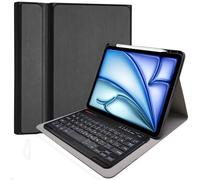 TECHGEAR Keyboard Case for iPad Air 11" 2026 (M4), 2025 (M3) & 2024 (M2) - Strike Folio Detachable Bluetooth UK QWERTY Keyboard Cover with Stand (Black)