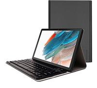 TECHGEAR Keyboard Case for Samsung Galaxy Tab A8 10.5" (SM-X200 / SM-X205) [Strike Folio] PU Leather Case with Detachable Bluetooth Wireless UK QWERTY Keyboard and Stand (Black)