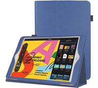 TECHGEAR Leather Case for Apple iPad 10.2" 2021/2020 / 2019 [9th / 8th / 7th Generation] Premium PU Leather Slim Folio Case Cover with Stand, Hand Strap & Auto Sleep/Wake Function [Light Blue]