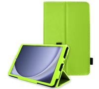 TECHGEAR Leather Case for Samsung Galaxy Tab A11 / A9 8.7" (SM-X130/X135/X110/X115) PU Leather Slim Folio Stand Cover with Hand Strap, Magnetic Closure, Microfibre Lining, Stylus Loop [Green]