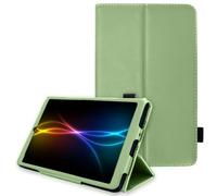 TECHGEAR Leather Case for Samsung Galaxy Tab A11 / A9 8.7" (SM-X130/X135/X110/X115) PU Leather Slim Folio Stand Cover with Hand Strap, Magnetic Closure, Microfibre Lining, Stylus Loop [Mint Green]