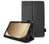 TECHGEAR Leather Case for Samsung Galaxy Tab A11 Plus / A11+ 11" (SM-X230 / SM-X236) - Slim PU Leather Folio Smart Cover with Stand, Hand Strap & Auto Wake/Sleep - Protective Case [Black]