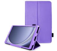 TECHGEAR Leather Case for Samsung Galaxy Tab A11 Plus / A11+ 11" (SM-X230 / SM-X236) - Slim PU Leather Folio Smart Cover with Stand, Hand Strap & Auto Wake/Sleep - Protective Case [Purple]
