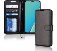 TECHGEAR Leather Wallet Case for Oppo A9 2020 / A5 2020, Flip Protective Case Cover with Wallet Card Holder, Stand & Wrist...