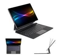 TECHGEAR Magic Keyboard for Samsung Galaxy Tab S10 Ultra, S9 Ultra, S8 Ultra 14.6" (X920 / X910 / X900 Series) Magnetic Floating Stand, Precision Multi-Touch Trackpad, 7 Color Backlight, UK QWERTY