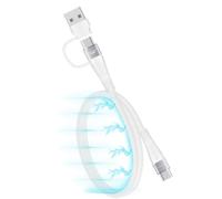 TECHGEAR Magnetic 2in1 100W USB A/C to USB C Charger Cable 30CM Fast Charging 5A Coiling Cable Compatible for MacBook Pro Acer Asus Dell HP Laptop iPad Pro/Air Galaxy S25 S24 iPhone 17 16 Pixel Switch