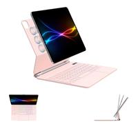 TECHGEAR Magnetic Keyboard Case for iPad Air 13" 2026 (M4), 2025 (M3), 2024 (M2) - Floating Stand, Multi-Touch Trackpad, 7-Colour Backlit, QWERTY, for iPad Pro 12.9" 2018-2022 3/4/5/6th Generation