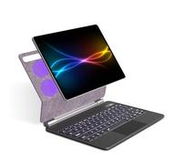 TECHGEAR Magnetic Keyboard Case for Samsung Galaxy Tab S10+, S9+, S9 FE+, S8+, S7+, S7 FE 12.4" - Floating Stand with Precision Trackpad, 7-Colour Backlight, UK QWERTY Layout