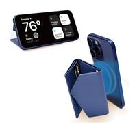 TECHGEAR MagSafe Wallet iPhone Wallet with Stand for iPhone 15/14/13/12 Pro/Max/Plus Compatible with MagSafe, PU Leather Magnetic Phone Stand, 4 Card & Cash Holder RFID & Mag-Safe Magnet, Blue