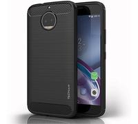 TECHGEAR Moto G5S Plus Case - [Stealth Case] Flexible, Shockproof, Slim Fit, Soft TPU Protective Shell Cover with Carbon Fibre Design Compatible with Motorola Moto G5S Plus