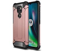 TECHGEAR Moto G9 Play Tough Armoured Case - ShockProof, Rugged, Sturdy, Heavy Duty Protective Case Cover Designed for Motorola Moto G9 Play (Pink)