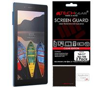 TECHGEAR [Pack of 2] Screen Protectors for Lenovo Tab 3 7" Tablet (TB3-730F) - Clear Lcd Screen Protector Guard Covers With Screen Cleaning Cloth & Application Card - Not for Tab 3 7" Essential