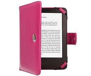 TECHGEAR Pink 6.8" and 7" Amazon Kindle Paperwhite/Paperwhite Signature/Paperwhite Kids/Kindle Colorsoft PU Leather Folio Case Cover With Magnetic Clasp for 12th & 11th Generation [Book Style]