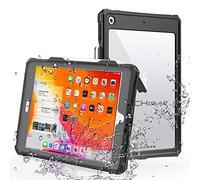 TECHGEAR Waterproof Case for iPad 10.2" 2021/2020 / 2019 (9th / 8th / 7th Generation) [Poseidon Case] Slim Rugged Armour Shockproof Waterproof Case with Built-in Screen Protector + Stand & Strap