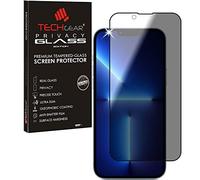 TECHGEAR Anti Spy Screen Protector Compatible with iPhone 16e, iPhone 14, iPhone 13, 13 Pro - PRIVACY Filter 3D GLASS Genuine Tempered Glass Full Screen Protector Cover [Full Adhesion]