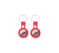 TECHGEAR Protective Case for AirTag 2021, 2 Pack Premium PU Leather Easy Carry AirTag Cover for Keys, Backpacks etc Compatible with Apple Airtags