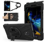 TECHGEAR Rugged Case for Samsung Galaxy Tab Active 5 8.0" (SM-X300/X306) - Heavy Duty Shockproof Cover with Screen Protector, 360 Stand, Hand Strap & Shoulder Strap - Built for Site & Work Use