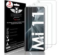 TECHGEAR Screen Angel 3-Pack Screen Protector for Xiaomi Mi 11 5G - Full Coverage, Case-Friendly, Bubble-Free, HD Clear TPU (HJ8U)