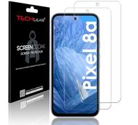 TECHGEAR Screen Protector (2 Pack) for Google Pixel 8a [Screen Cloak Edition] [In-Display Fingerprint] [Case Friendly] [Easy Fit] [Bubble Free] [FULL Screen Coverage] HD Clear Flexible EPU Film