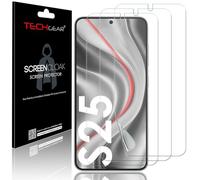 TECHGEAR Screen Protector (3 Pack) for Samsung Galaxy S25 [Screen Cloak Edition] [In-Display Fingerprint] [Case Friendly] [Easy Fit] [Bubble Free] [FULL Screen Coverage] HD Clear Flexible EPU Film